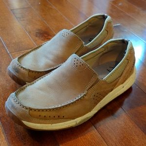 Clarks Loafers size 10us. Brown Cloth